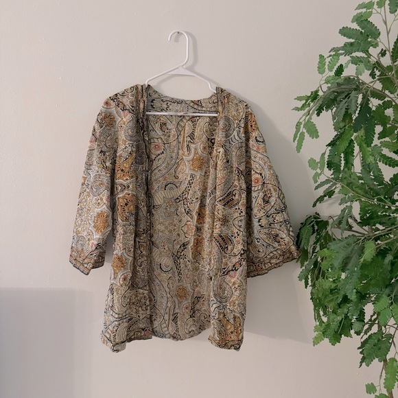 Cleobella Evereve Kaleidoscope Wrap Kimono Top - Picture 3 of 6